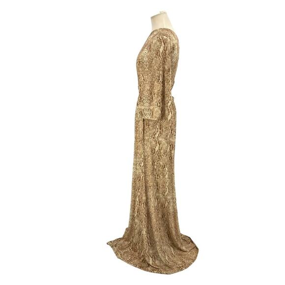 L'Agence Fontana Neutral Snake One-Shoulder Maxi Dress Size Small NWOT $475 MSRP - Picture 7 of 8